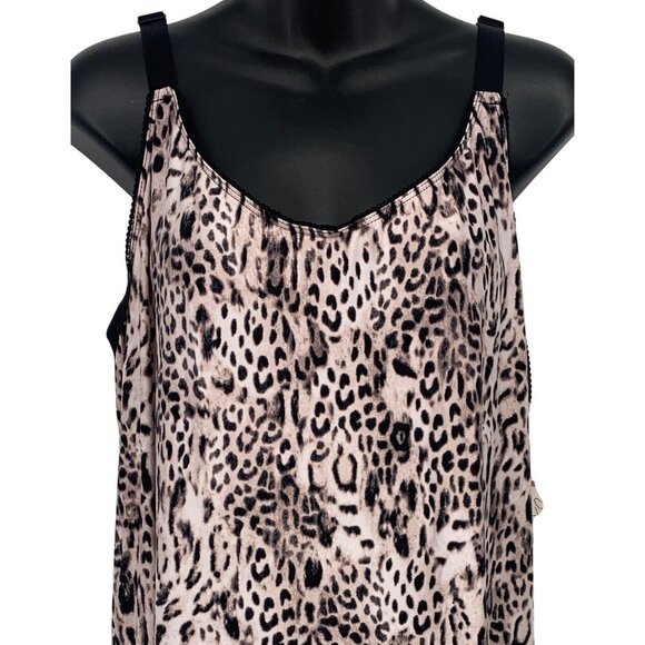 Secret Treasures Women Size XL Extra Large Slip Leopard Cami Pink NWT New - Picture 2 of 8
